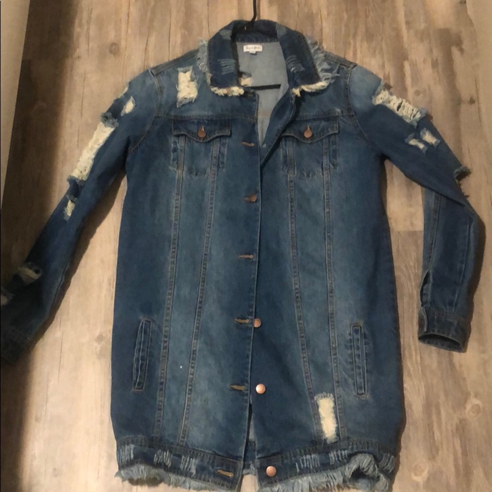 Long jean jacket